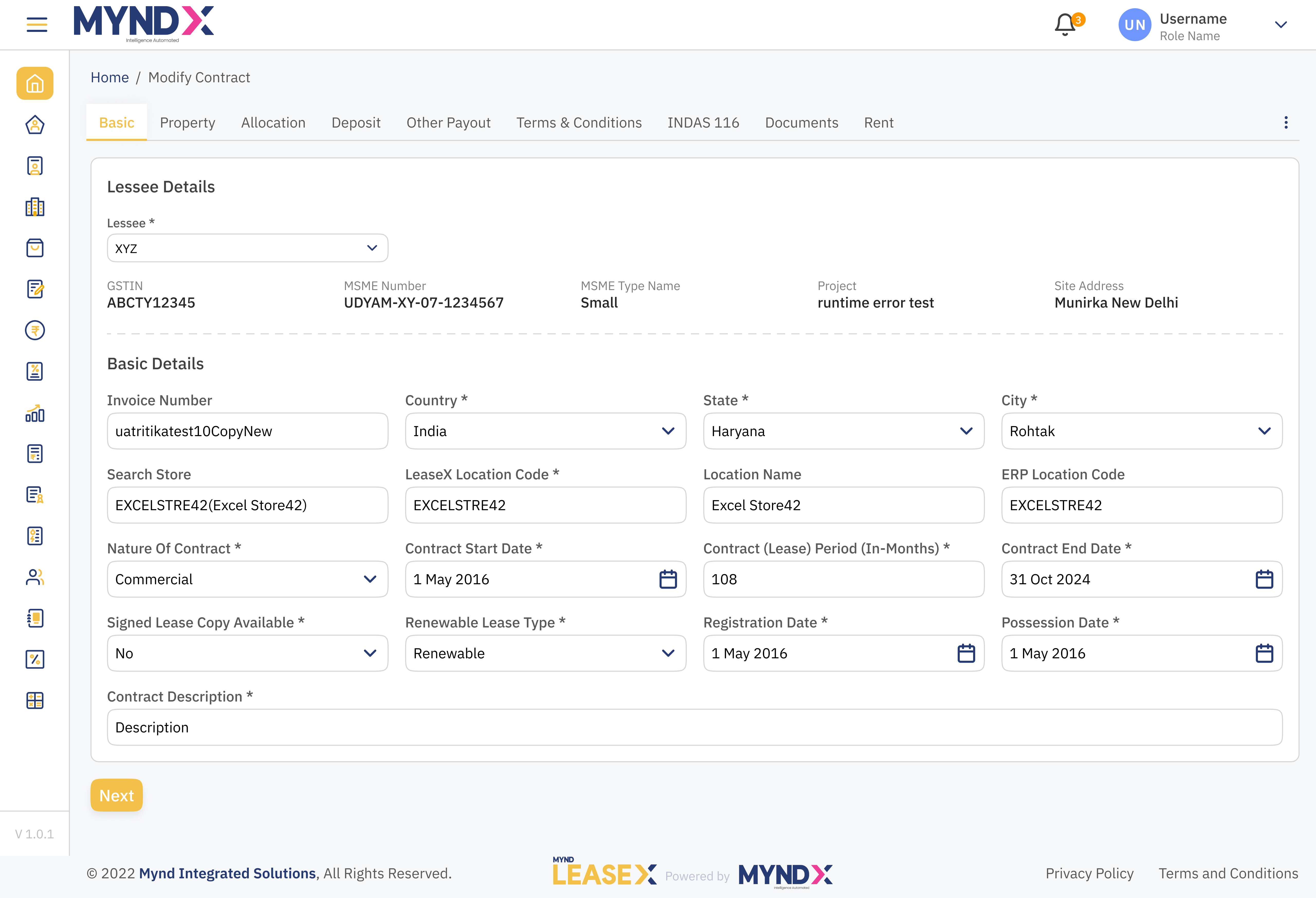 Lease Lifecycle Management - Basic Information